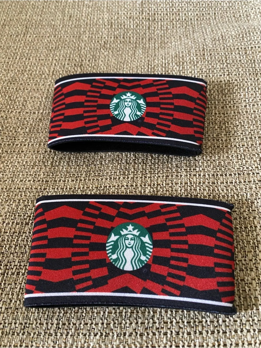 Starbucks Red and Black Logo Sleeves  - Set of 2